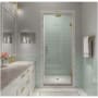 Aston Kinkade XL 80" High x 35-1/2" Wide Hinged Frameless Shower Door with Clear Glass Brushed Gold