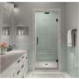 Aston Kinkade XL 80" High x 35-1/2" Wide Hinged Frameless Shower Door with Clear Glass Matte Black