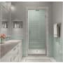 Aston Kinkade XL 80" High x 35-1/2" Wide Hinged Frameless Shower Door with Clear Glass Stainless Steel