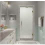Aston Kinkade XL 80" High x 31" Wide Hinged Frameless Shower Door with Frosted Glass Brushed Gold
