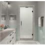 Aston Kinkade XL 80" High x 31" Wide Hinged Frameless Shower Door with Frosted Glass Matte Black