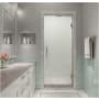 Aston Kinkade XL 80" High x 31" Wide Hinged Frameless Shower Door with Frosted Glass Stainless Steel