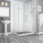 Aston Bromley GS 72" High x 37" Wide x 32" Deep Hinged Frameless Shower Enclosure with 23" Door Width and Clear Glass Chrome