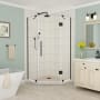 Aston Merrick 72" High x 38" Wide x 38" Deep Hinged Frameless Shower Enclosure with 28" Door Width and Clear Glass Oil Rubbed Bronze