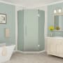 Aston Merrick 72" High x 40" Wide x 40" Deep Hinged Frameless Shower Enclosure with 25" Door Width and Frosted Glass Chrome