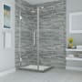 Aston Bromley 72" High x 31" Wide x 38" Deep Hinged Frameless Shower Enclosure with 25" Door Width and Clear Glass Chrome