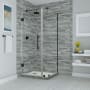 Aston Bromley 72" High x 29" Wide x 38" Deep Hinged Frameless Shower Enclosure with 23" Door Width and Clear Glass Matte Black
