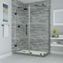 Aston Bromley 72" High x 54" Wide x 36" Deep Hinged Frameless Shower Enclosure with 24" Door Width and Clear Glass Matte Black
