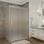 Aston Moselle 44-48" Wide x 35" Deep x 75" High Sliding Frameless Shower Enclosure with Frosted Glass Chrome