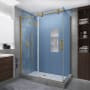 Aston Langham XL 80" High x 52" Wide x 36" Deep Sliding Frameless Shower Enclosure with Clear Glass Brushed Gold