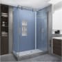 Aston Langham XL 80" High x 64" Wide x 38" Deep Sliding Frameless Shower Enclosure with Clear Glass Chrome