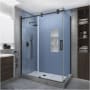 Aston Langham XL 80" High x 64" Wide x 32" Deep Sliding Frameless Shower Enclosure with Clear Glass Bronze