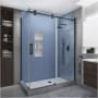 Aston Langham XL 80" High x 64" Wide x 38" Deep Sliding Frameless Shower Enclosure with Clear Glass Bronze