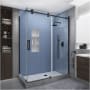 Aston Langham XL 80" High x 72" Wide x 36" Deep Sliding Frameless Shower Enclosure with Clear Glass Oil Rubbed Bronze