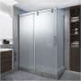 Aston Langham XL 80" High x 72" Wide x 32" Deep Sliding Frameless Shower Enclosure with Frosted Glass Chrome
