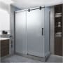 Aston Langham XL 80" High x 72" Wide x 30" Deep Sliding Frameless Shower Enclosure with Frosted Glass Oil Rubbed Bronze