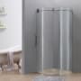 Aston 40" x 36" Frameless Shower Enclosure with 5/16" Glass and Left Opening Door Chrome