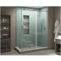 Aston Coraline XL 80" High x 68" Wide x 30" Deep Sliding Frameless Shower Enclosure with Clear Glass Stainless Steel