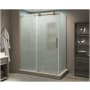 Aston Coraline XL 80" High x 64" Wide x 30" Deep Sliding Frameless Shower Enclosure with Frosted Glass Brushed Gold
