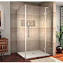 Aston 72" High x 57" Wide x 32" Deep Hinged Frameless Shower Enclosure with Clear Glass Chrome