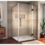 Aston 72" High x 40" Wide x 30" Deep Hinged Frameless Shower Enclosure with Clear Glass Matte Black