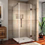 Aston 72" High x 32" Wide x 30" Deep Hinged Frameless Shower Enclosure with Clear Glass Bronze