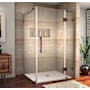 Aston 72" High x 51" Wide x 30" Deep Hinged Frameless Shower Enclosure with Clear Glass Bronze