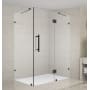 Aston 72" High x 48" Wide x 30" Deep Hinged Frameless Shower Enclosure with Clear Glass Oil Rubbed Bronze