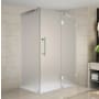 Aston 72" High x 37" Wide x 34" Deep Hinged Frameless Shower Enclosure with Frosted Glass Chrome