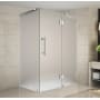 Aston 72" High x 39" Wide x 34" Deep Hinged Frameless Shower Enclosure with Frosted Glass Chrome
