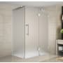 Aston 72" High x 42" Wide x 38" Deep Hinged Frameless Shower Enclosure with Frosted Glass Chrome