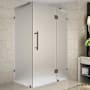 Aston 72" High x 40" Wide x 32" Deep Hinged Frameless Shower Enclosure with Frosted Glass Bronze
