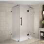 Aston 72" High x 32" Wide x 30" Deep Hinged Frameless Shower Enclosure with Frosted Glass Oil Rubbed Bronze