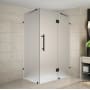 Aston 72" High x 34" Wide x 30" Deep Hinged Frameless Shower Enclosure with Frosted Glass Oil Rubbed Bronze