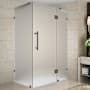 Aston 72" High x 50" Wide x 38" Deep Hinged Frameless Shower Enclosure with Frosted Glass Oil Rubbed Bronze