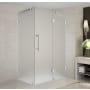 Aston 72" High x 34" Wide x 30" Deep Hinged Frameless Shower Enclosure with Frosted Glass Stainless Steel