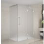 Aston 72" High x 35" Wide x 34" Deep Hinged Frameless Shower Enclosure with Frosted Glass Stainless Steel