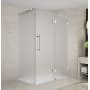 Aston 72" High x 37" Wide x 36" Deep Hinged Frameless Shower Enclosure with Frosted Glass Stainless Steel