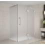 Aston 72" High x 42" Wide x 38" Deep Hinged Frameless Shower Enclosure with Frosted Glass Stainless Steel