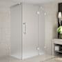 Aston 72" High x 52" Wide x 34" Deep Hinged Frameless Shower Enclosure with Frosted Glass Stainless Steel