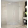 Aston Aquadica 36" Wide x 36" Deep x 72" High Frameless Hinged Shower Enclosure with Frosted Glass Chrome