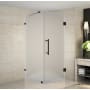 Aston Aquadica 30" Wide x 30" Deep x 72" High Frameless Hinged Shower Enclosure with Frosted Glass Bronze