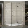 Aston 72" High x 38" Wide x 30" Deep Hinged Frameless Shower Enclosure with Clear Glass and a Two Tiered Shelving System Oil Rubbed Bronze