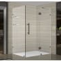 Aston 72" High x 40" Wide x 32" Deep Hinged Frameless Shower Enclosure with Clear Glass and a Two Tiered Shelving System Oil Rubbed Bronze