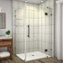 Aston 72" High x 43" Wide x 30" Deep Hinged Frameless Shower Enclosure with Clear Glass and a Two Tiered Shelving System Oil Rubbed Bronze