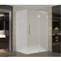 Aston 72" High x 38" Wide x 34" Deep Hinged Frameless Shower Enclosure with Frosted Glass and a Two Tiered Shelving System Chrome