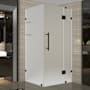 Aston 72" High x 38" Wide x 32" Deep Hinged Frameless Shower Enclosure with Frosted Glass and a Two Tiered Shelving System Bronze