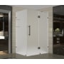 Aston 72" High x 38" Wide x 34" Deep Hinged Frameless Shower Enclosure with Frosted Glass and a Two Tiered Shelving System Oil Rubbed Bronze