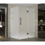 Aston 72" High x 39" Wide x 38" Deep Hinged Frameless Shower Enclosure with Frosted Glass and a Two Tiered Shelving System Oil Rubbed Bronze