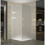 Aston Aquadica GS 38" Wide x 38" Deep x 72" High Frameless Hinged Shower Enclosure with Frosted Glass and Glass Shelves Chrome
